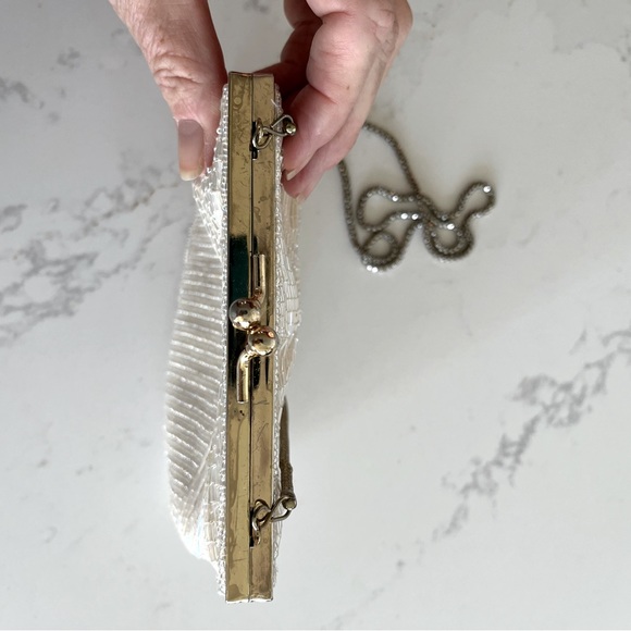 MAGID Iridescent Pearl Beading Evening Bag - Picture 7 of 8